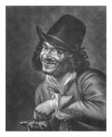 hombre contando monedas el audiencia, Abrahán borrando, después petrus estavereno, 1652 - 1690 foto