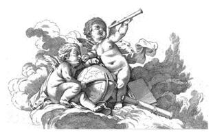 astronomía, georg leopoldo hertel, después francois boucher, 1750 - 1778 foto