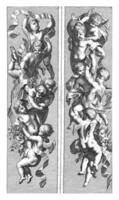 Two trophies with putti, Louis Testelin, 1663 - before 1724 photo