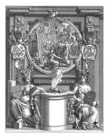 alegoría de el matrimonio Unión Entre jacob camioneta oosterwyck y anna bruyn, ene goeree, 1708 foto