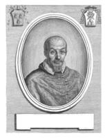 Portrait of Cardinal Giori Angelo, Albertus Clouwet, 1662 - 1679 photo
