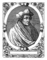 Portrait of Guillaume Bude, Theodor de Bry, after Jean Jacques Boissard, c. 1597 - c. 1599 photo