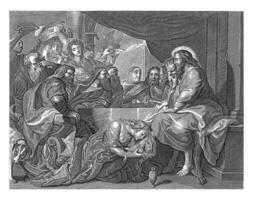Christ anointed by Mary Magdalene, anonymous, after Michel Natalis, after Peter Paul Rubens, 1652 - 1702 photo