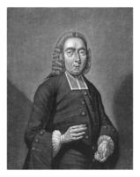 Portrait of the preacher Henricus Hageman, Pieter Louw, 1743 - 1760 photo