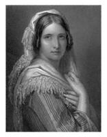 retrato de un desconocido mujer, johann Wilhelm emperador i, después ene Adán kruseman, 1851 foto