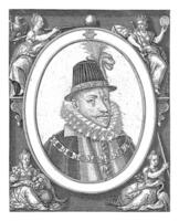 retrato de albrecht, archiduque de Austria, antonio wierix yo, después 1598 - 1604 foto
