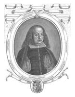 Portrait of Fernando Joaquin Fajardo-Zuniga-Requeses, Albertus Clouwet, 1675 - 1679 photo