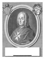 retrato de cardenal joaquía -norte Ferna ndez Delaware portocarrero, carlo gregori, después giovanni domenico campiglia, 1729 - 1759 foto