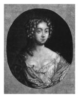 retrato de Louise francoise Delaware la baume le blanc Delaware la valiere, jacob gol, 1670 - 1724 foto