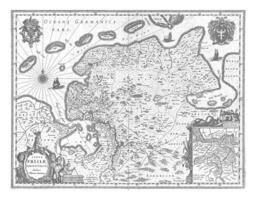 mapa de este frisia, evertir simonsz hamersvelt, 1618 - 1665 foto