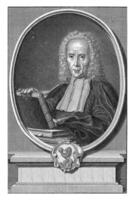 retrato de jurista Josefo averanio, francois camioneta bleyswijck, 1681 - 1746 foto