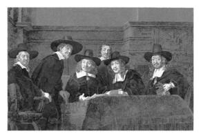 The Steel Masters, Henricus Wilhelmus Couwenberg, after Rembrandt van Rijn, 1846 photo