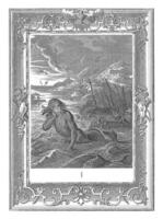 glaucus vueltas dentro un mar centauro, Bernardo picart taller de, después Bernardo picart, 1731 foto