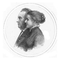 retrato de Josefo alberto y catarina alberdingk Thijm, petrus johannes arendzen, 1870 - 1906 foto