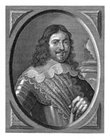 retrato de el soldado gillis Delaware haes, coenraet waumans, 1633 - 1673 foto