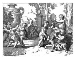 putti bailando y haciendo música, anónimo, después gerardo Delaware lairesa, 1670-1690 foto