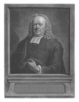 retrato de el predicador francisco camioneta Schie, aert schouman, 1720 - 1792 foto