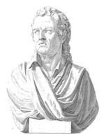 Portrait bust of artist and architect Pierre Paul Puget, Jacopo Bernardi, after Malte Brun, 1818 - 1848 photo