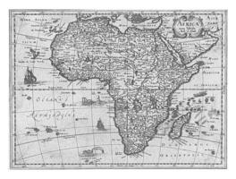 mapa de África, jodocus hondius i, 1573 - 1612 foto