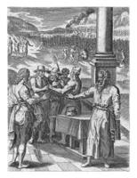 parábola de el trabajadores en el viñedo, Abrahán Delaware bruyn, después crispijn camioneta guarida broek, 1583 foto