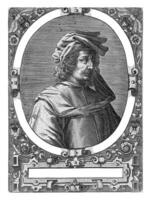Portrait of John de Imola, Theodor de Bry, after Jean Jacques Boissard, c. 1597 - c. 1599 photo