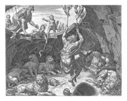 Daniel es liberado desde el leon guarida, felipe galle, después Marten camioneta heemskerk, 1565 - 1678 foto