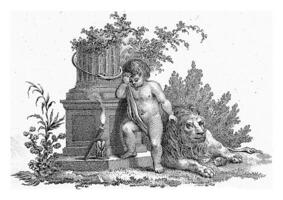 llanto poner a a un arruinado columna, Reinier vinkeles i, 1751 - 1816 foto