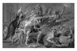 Consequences of the war, Luigi Paradisi, after Antonio Muzzi, after Peter Paul Rubens, in or before 1893 photo