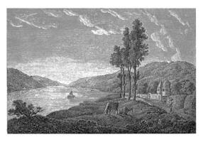 View of the Rhine at Bacharach, Jakob Wilhelm Christian Roux, 1822 photo