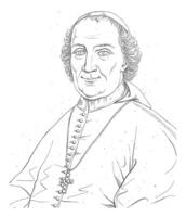 Portrait of Cardinal Angelo Maria Quirini, Marco Comirato, 1810 - 1869 photo