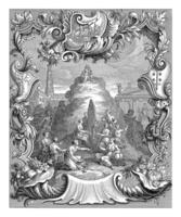 Allegorical representation with personifications of the arts and sciences, photo