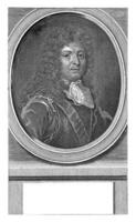 retrato de Luis xiv, michiel camioneta der gucht, 1670 - 1725 foto