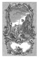 Tres joven hombres a cascada, carlo Albert von lespilliez, después francois Delaware cuvillies Sr., 1745 foto