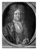 Portrait of Johann Heinrich Biehler, Pieter Schenk I, after David Richter I, 1698 - 1713 photo