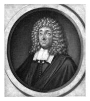 retrato de el predicador jacobus estrés, pieter schenk i, 1689 foto