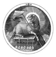 Lamb of God on the Book with the Seven Seals, Crispijn van de Passe I, 1601 photo
