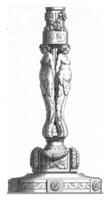 Candlestick with female half-figures, Jean Francois Forty, 1775 - 1790 photo