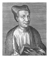 retrato de Thomas un kempis, felipe Galle atribuido a taller de, 1604 - 1608 foto