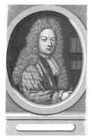 Portrait of Joseph Warder, Hendrick Hulsbergh, c. 1688 - 1729 photo