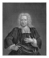 Portrait of Petrus van Musschenbroek, Jacob Houbraken, after Jan Maurits Quinkhard, 1740 - 1780 photo