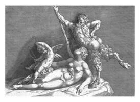 Sculpture group of Venus, Amor and a satyr, anonymous, after Willem Danielsz. of Tetrode, 1574 photo