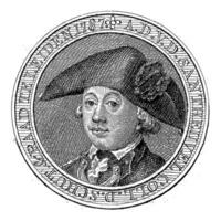 retrato de anuncio camioneta guarida santheuvel, Abrahán jacobsz. casco, 1787 foto