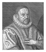 Portrait of Hugo Donellus, Theodor de Bry, 1596 photo