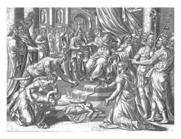 Judgment of Solomon, Hans Collaert I attributed to, after Jan Snellinck I, 1596 - 1643 photo