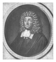 retrato de el predicador jacobus estrés, pieter schenk i, 1689 foto