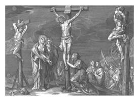 Cristo en el cruz, anónimo, después paulus poncio, después Abrahán camioneta diepenbeeck, 1630 - 1702 foto