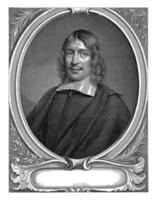 retrato de el clérigo tadeo terrateniente, ene Delaware visscher, después ene Delaware baen, 1687 - 1691 foto