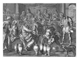 Wedding at Cana, anonymous, after Adriaen Collaert, after Maerten de Vos, 1679 - 1702 photo