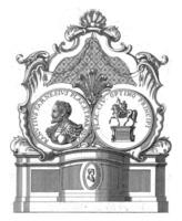 Ornamented architectural object with the portrait of Ranuccio Farnese I photo