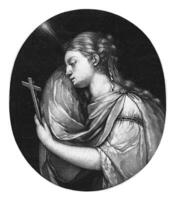 Penitent Mary Magdalene, anonymous, after Charles Le Brun, 1680 - 1713 photo